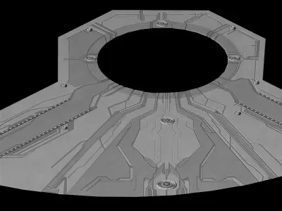 Cosmic Circle Square 01 3D model