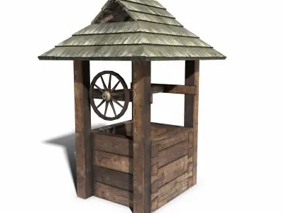 Well - Slav Architecture Low-poly 3D model