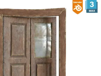 Rustic Old Door Free low-poly 3D model