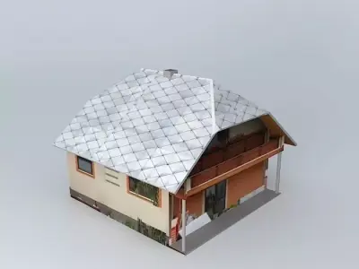 Dom house with roof Free 3D model