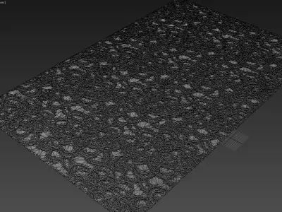 Carpet rug with pattern 3D model