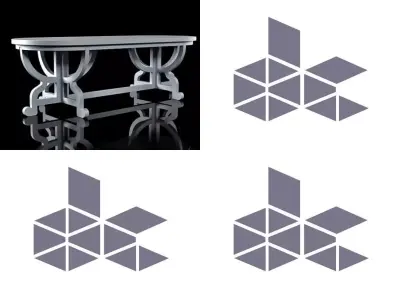Paper Table 3D model
