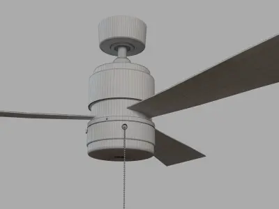 Fanimation Zonix 52 Silver Indoor Outdoor Ceiling Fan LED Light Free 3D model
