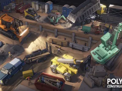 POLYGON - Construction Low-poly 3D model