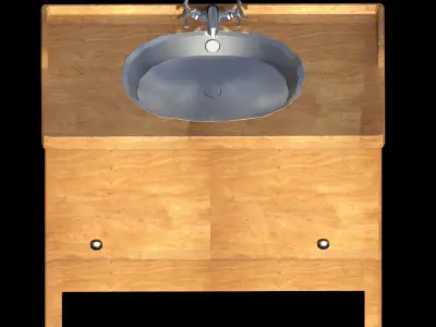 Cabinet Sink - PBR - Textured Low-poly 3D model