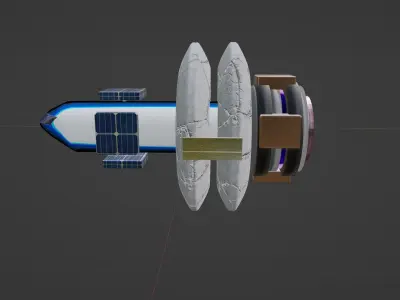 The concept of the spaceship of the future 3D model