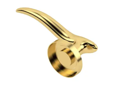 Barcelona Door Handle Brass 3D model