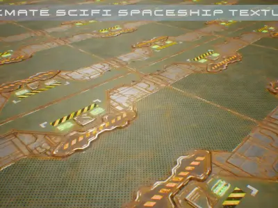 PBR Sci-Fi Spaceship Texture 52 Low-poly 3D model