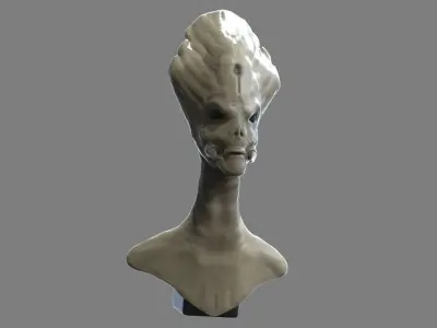 Alien Bust 10 3D print model