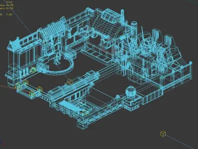 Spaceship - Gennaku - indoor 3D model