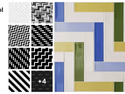 Subway Tile in Herringbone  Layout Texture