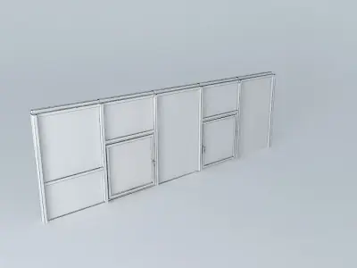 Aluminium glazing Free 3D model