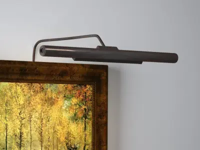 Battery Operated Wall Mounted Picture Light - 3 Colour 3D model