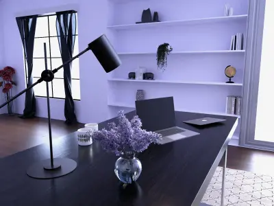 Office Scene Low-poly 3D model purchase