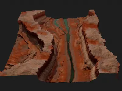 CANYON HIGH QUALITY GAME READY Low-poly 3D model