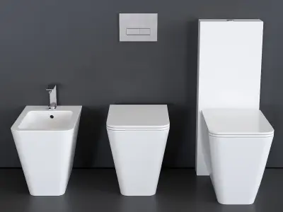 Alice Ceramica Hide WC Low-poly 3D model