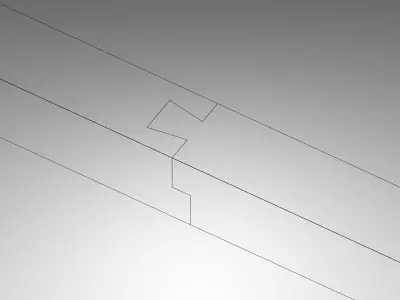 Koshikake Aritsugi - Classical Japanese Wood Joint  Free 3D model