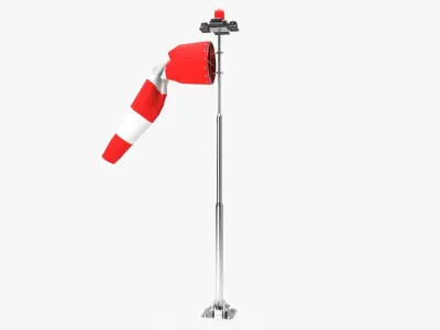 Windsock wind sock on pole 3D model