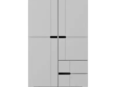 Wardrobe HUH 2 doors Radis 3D model