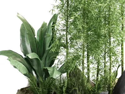 Stone and Bush Pack 20 3D model