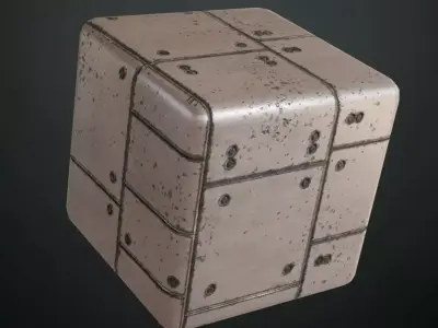 Silver Dirt Sci-Fi Wall PBR Seamless Texture