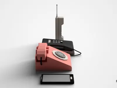 Lowpoly Phones Pack Low-poly 3D model