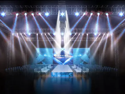 Concert party carnival stage 32 3D model