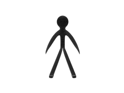 Stick Men v1 010 Low-poly 3D model