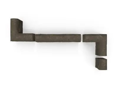 Stone Wall Set 3D model