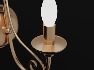 Rustic wall lamp 3D model