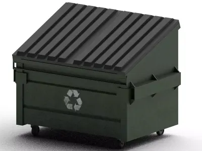 Dumpster V1 Low-poly 3D model