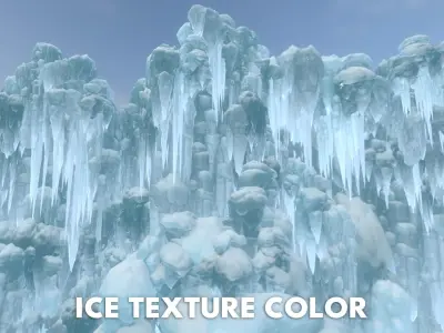 42 Low poly Ice Cave Modulars - 240103 Low-poly 3D model