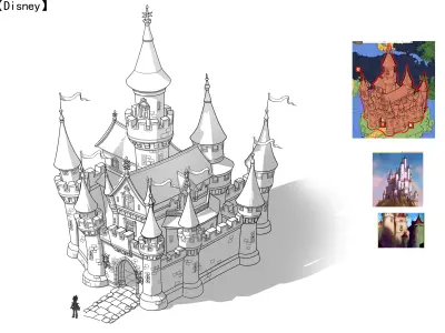 Snow White - Castle 03 3D model