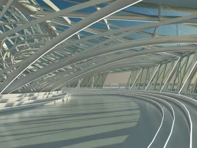 Futuristic Interior Scene 22 3D model