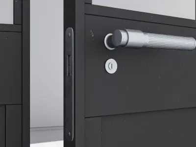 Aluminium door 308 3D model