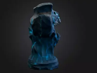 Cursed Obsidian Maw Low-poly 3D model