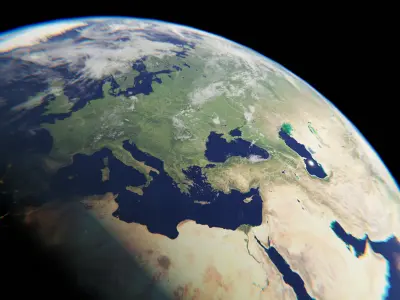 Photorealistic Earth 8K 3D model