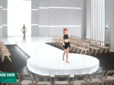 Fashion show - podium 3D model