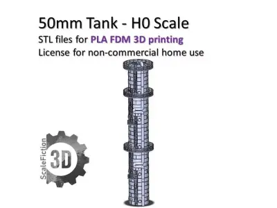 H0 - Modular Chemical Tank 50 mm 3D print model