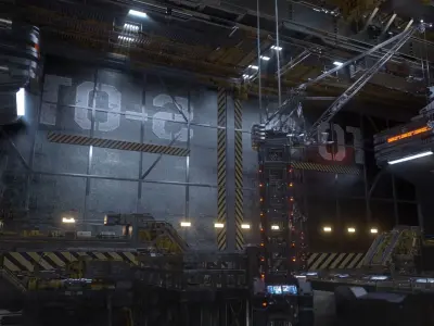 technology factory 3D model