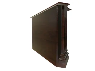 Wooden Corner Cabinet Low-poly 3D model