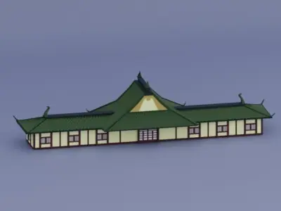 Ancient Chinese House Low-poly 3D model