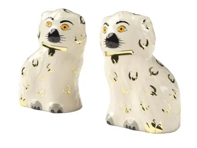 Small Staffordshire chimney dogs 3D model