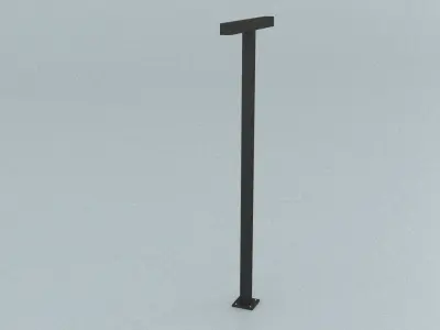 laos Square Street Light Low-poly 3D model