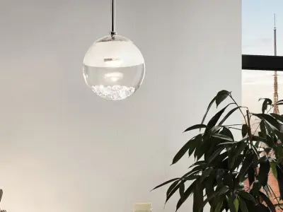 Dalila 1 - Light Single Globe LED Pendant with Crystal Accents Free 3D model