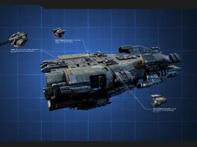 STARSHIPS - Pack09 Low-poly 3D model