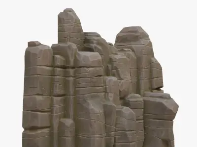 Cartoon stone 3D model