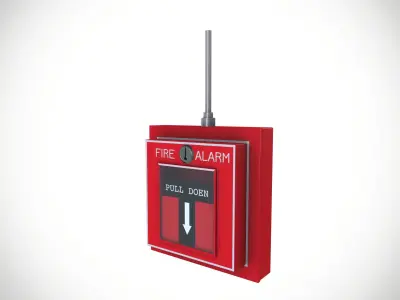 Fire Alarm MCP Low-poly 3D model
