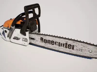 Chainsaw Low-poly 3D model