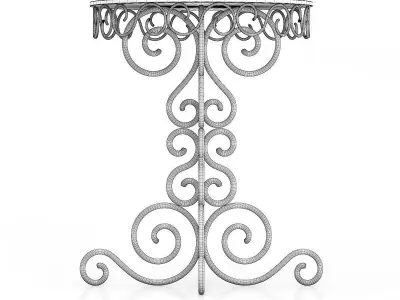 Small White Table 3D model